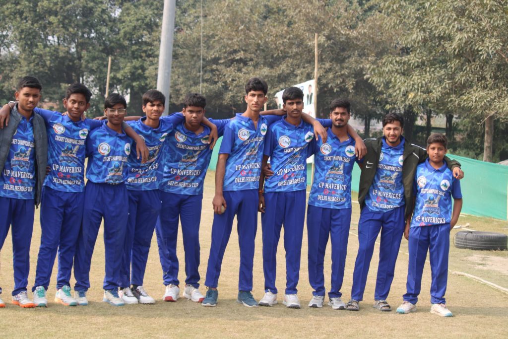 Team cheering after wicket
