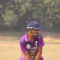 Young cricketer practicing proper shot selection and footwork during trial preparation for Ranji Trophy or BCCI cricket trials
