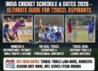 India Cricket Schedule & Dates 2026