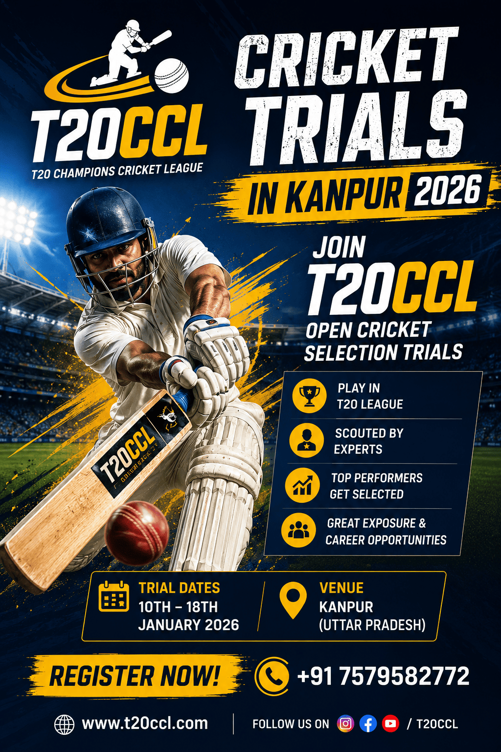 ccl kanpur (1) Cricket Trials in Kanpur 2026