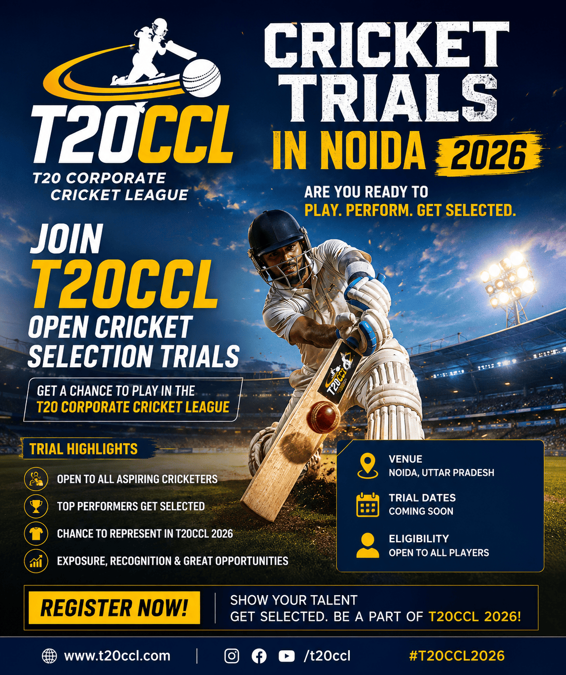 Cricket Trials in noida