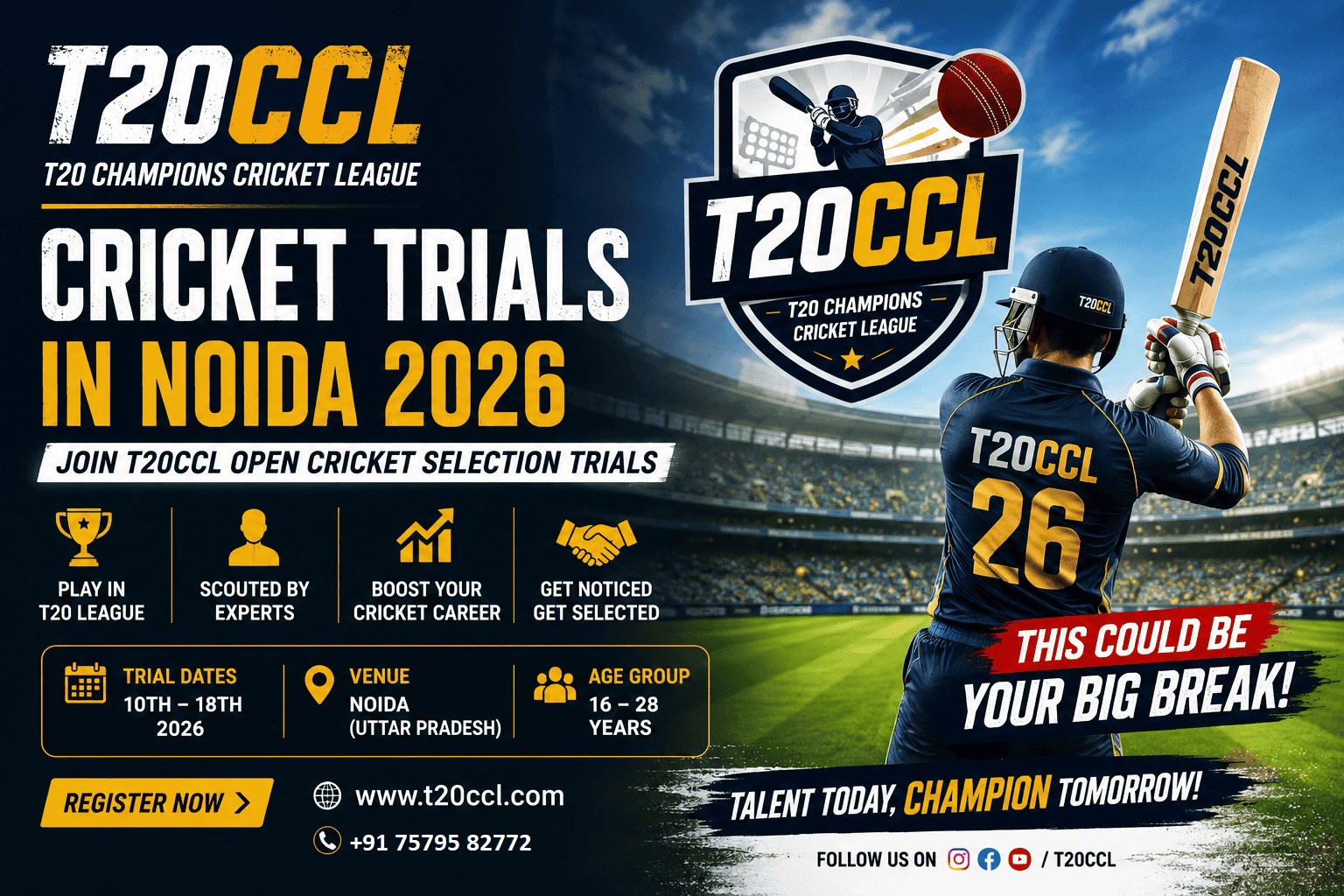 Cricket Trials in Noida 2026