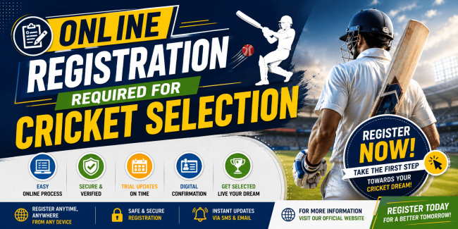 Online Registration Cricket Selection